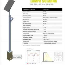 Lampa latarnia solarna MP SOL 10 wat QUATRO