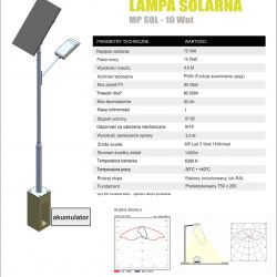 Lampa latarnia solarna MPSOL 10 wat 