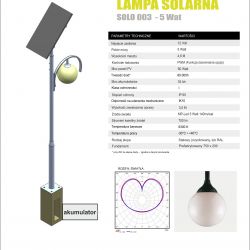 Lampa, Latarnia solarna SOLO 003 5 wat